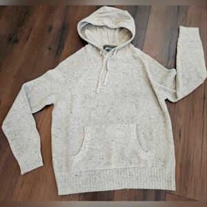 NEW American Eagle Cozy Cream Gray Knit Hoodie - Size S